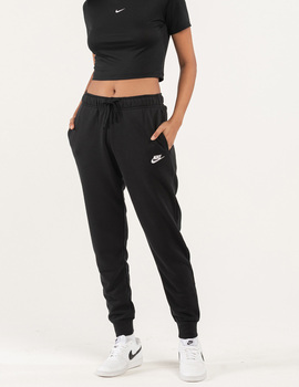 pantalón nike mujer de algodón con puño sportswear, negro