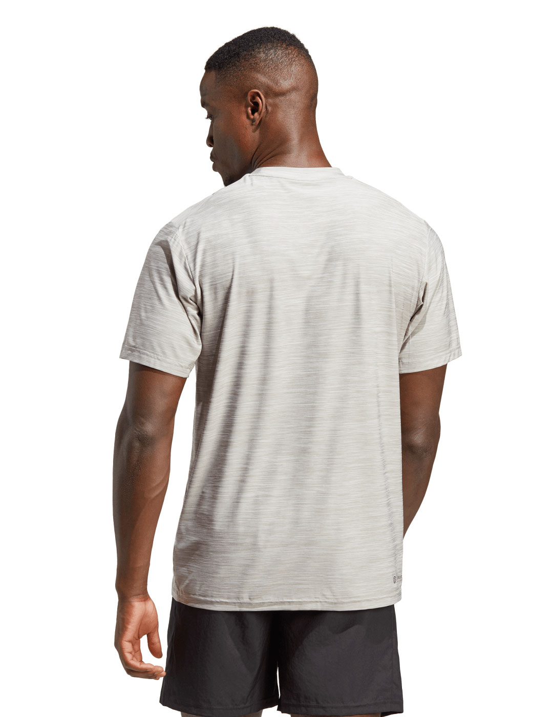 camiseta adidas entreno hombre manga corta gris