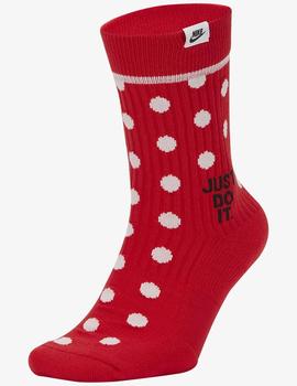 CALCETINES NIKE LUNARES  PACK DE 2 UN. JDI DOTS, ROJO