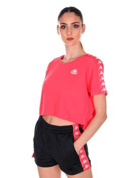 CAMISETA KAPPA MANGA CORTA MUJER. ROSA