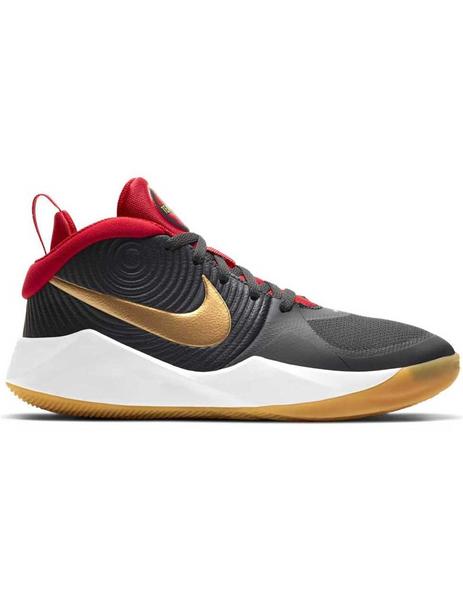 NIKE TEAM HUSTLE 9, ZAPATILLA BALONCESTO NIÑO, NEGRO