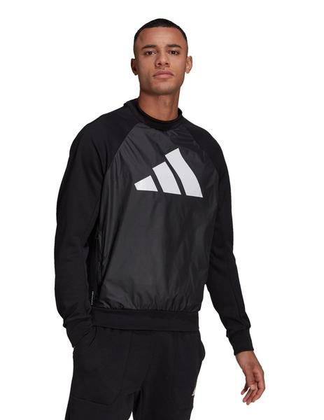 Musgo alabanza Presta atención a SUDADERA ADIDAS CUELLO REDONDO NEGRA, LOGO GRANDE