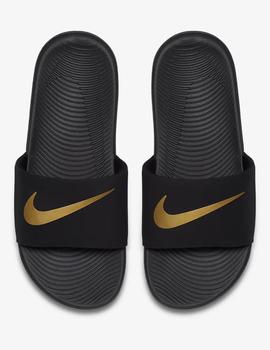 CHANCLA NIKE KAWA JUNIOR SLIDE, NEGRO