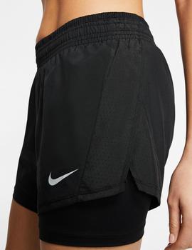 SHORT RUNNING NIKE 10K WOMEN'S 2-IN-1 NEGRO