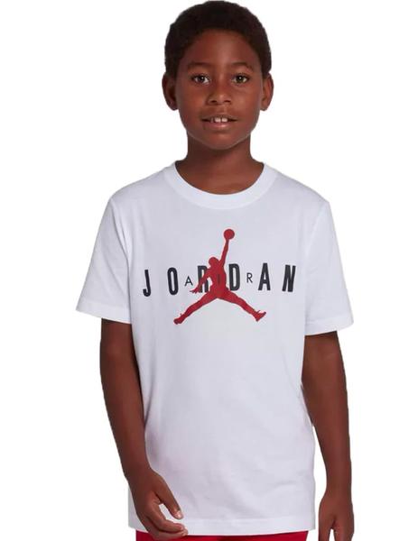 CAMISETA JORDAN MANGA CORTA JUNIOR BLANCA