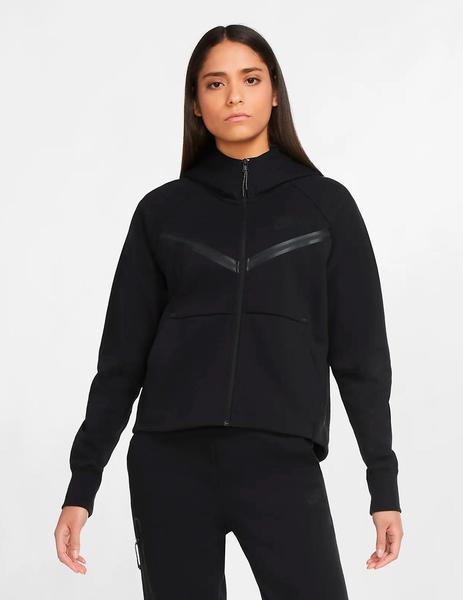 NIKE MUJER, SPORTWEAR TECH FLEECE, NEGRO