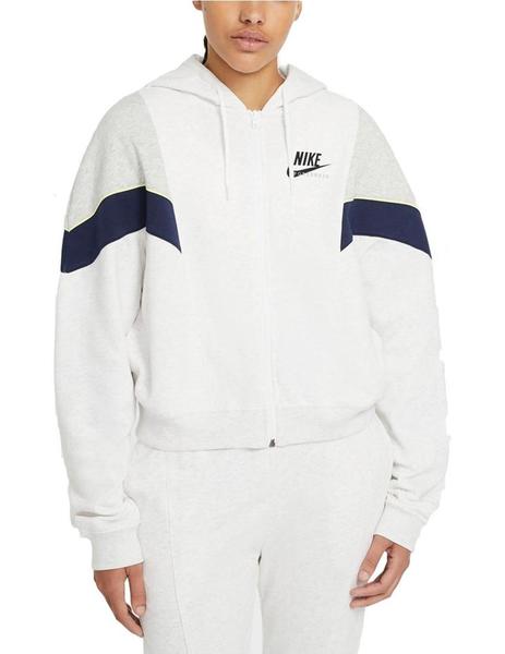 SUDADERA NIKE ABIERTA CREMALLERA BLANCA PARA