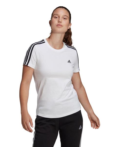 Implacable agrio Agrícola CAMISETA ADIDAS TECNICA MUJER CON BANDAS, BLANCA/NEGRA