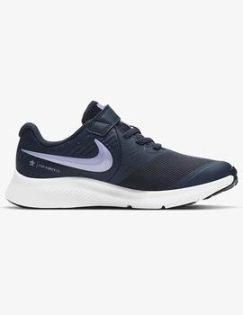 NIKE STAR RUNNER 2 VELCRO, MARINO/MALVA