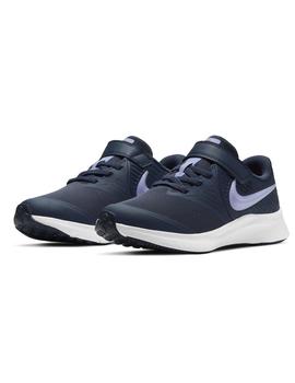 NIKE STAR RUNNER 2 VELCRO, MARINO/MALVA