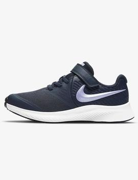 NIKE STAR RUNNER 2 VELCRO, MARINO/MALVA