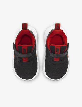 NIKE REVOLUTION 5 BABY VELCRO, NEGRA/ROJO