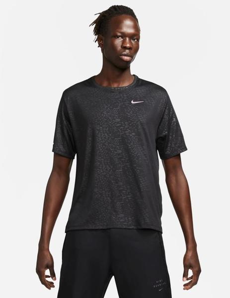 CAMISETA NIKE RUN DIVISION, DRI-FIT NEGRA MANGA