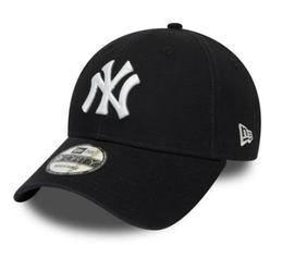 GORRA NEWERA NEGRA, NEW YORK CON PARCHES ROJOS