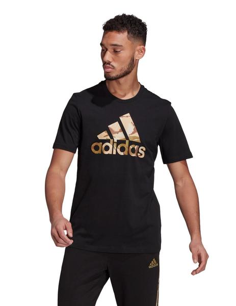 CAMISETA ADIDAS MANGA , LOGO CAMUFLAJE, NEGRA