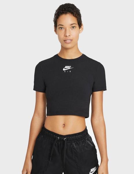 NIKE AIR MUJER MANGA CROP, NEGRA