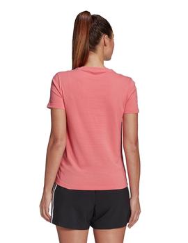 CAMISETA ADIDAS MANGA CORTA, MUJER, ROSA BANDA BLA