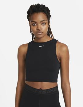 TOP LARGO NIKE AJUSTADA PRO WOMEN'S NEGRA 