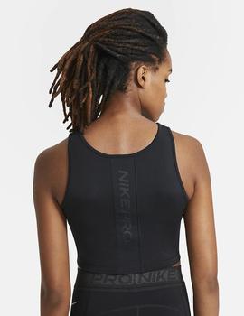 TOP LARGO NIKE AJUSTADA PRO WOMEN'S NEGRA 