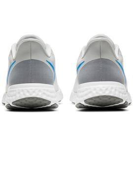 NIKE REVOLUTION 5 MEN'S RUNNING GRIS/AZUL