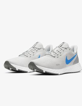 NIKE REVOLUTION 5 MEN'S RUNNING GRIS/AZUL