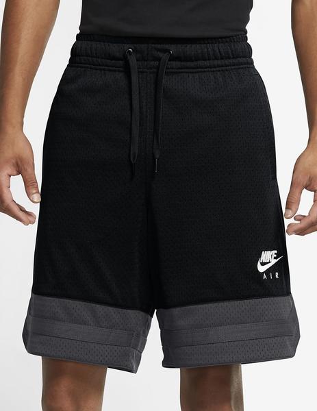 PANTALÓN NIKE AIR MEN'S MESH BASKET, NEGRO/GRIS