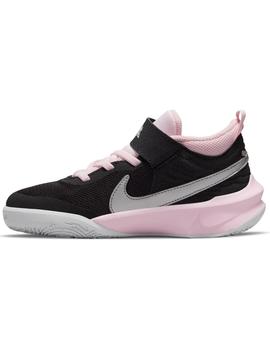 NIKE TEAM HUSTLE D 10 LITTLE KIDS', NEGRA/ROSA 