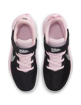 NIKE TEAM HUSTLE D 10 LITTLE KIDS', NEGRA/ROSA 