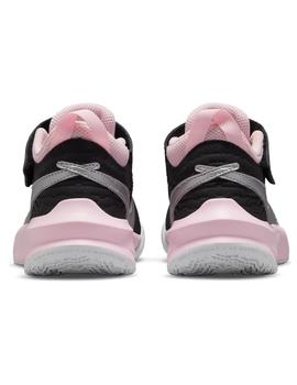 NIKE TEAM HUSTLE D 10 LITTLE KIDS', NEGRA/ROSA 