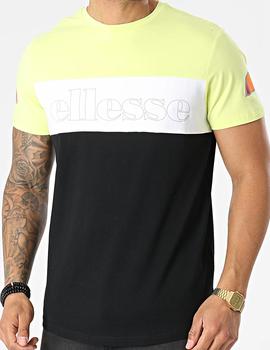 CAMISETA ELLESSE POGBINO MANGA CORTA, NEGRO/LIMA