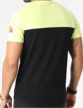 CAMISETA ELLESSE POGBINO MANGA CORTA, NEGRO/LIMA