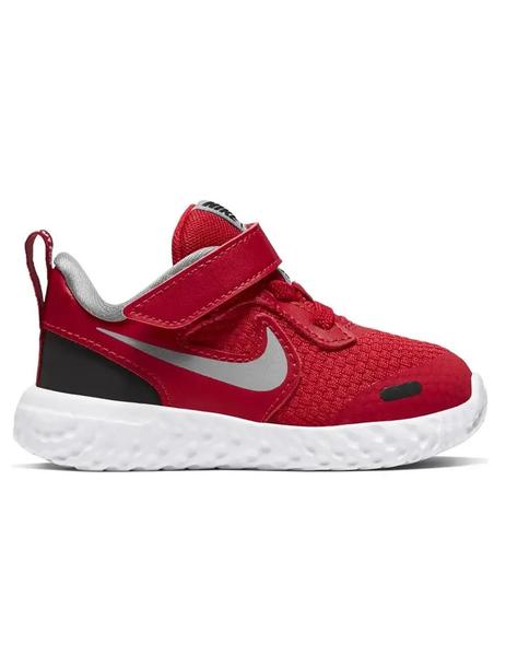 NIKE REVOLUTION 5 ZAPATILLA BEBÉ ROJO/PLATA