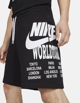 BERMUDA NIKE SPORTSWEAR MEN'S FRENCH TERRY, NEGRA