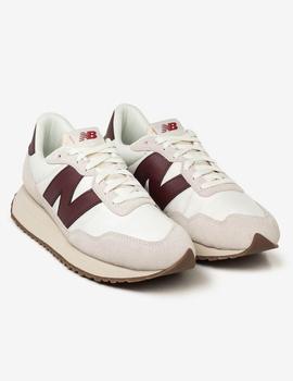 NEW BALANCE 237, ZAPATILLA HOMBRE, BEIGE/GRANATE