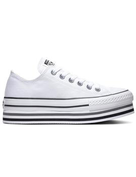 CONVERSE BAJA PLATAFORMA CHUCK TAYLOR ALL STAR EVA LIFT, BLANCA