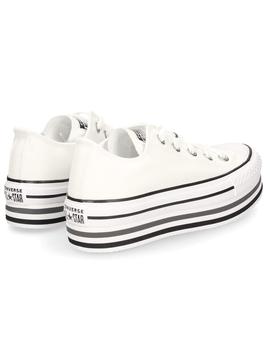 CONVERSE BAJA PLATAFORMA CHUCK TAYLOR ALL STAR EVA LIFT, BLANCA