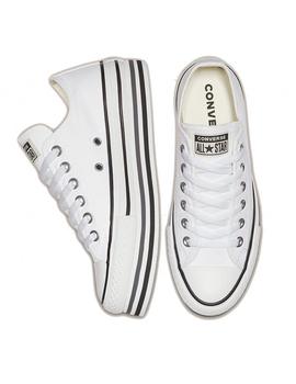 CONVERSE BAJA PLATAFORMA CHUCK TAYLOR ALL STAR EVA LIFT, BLANCA