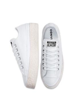 CONVERSE  ESPADRILLE OX WHITE/BLACK/NATURAL