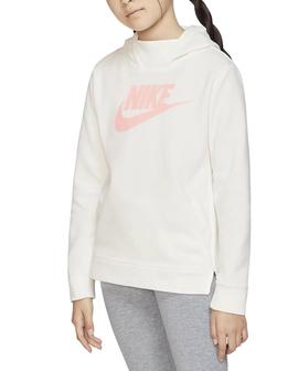 SUDADERA DE CAPUCHA NIKE NIÑA BLANCA