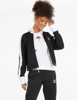 CHAQUETA PUMA ICONIC MUJER T7 CROP BLACK, NEGRA