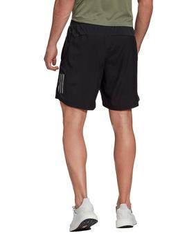 SHORT RUNNING ADIDAS NEGRO, HOMBRE