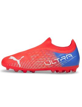 BOTA DE FÚTBOL PUMA ULTRA 3.3 MG JR SUNBLAZE