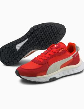 ZAPATILLA PUMA WILD RIDER PICKUP,URBAN RED-PUMA ROJA