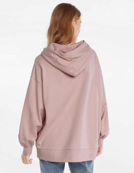 SUDADERA PUMA MUJER CLASSICS OVERSIZED H,ROSA