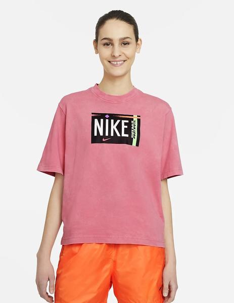 NIKE MANGA CORTA MUJER, ROSA