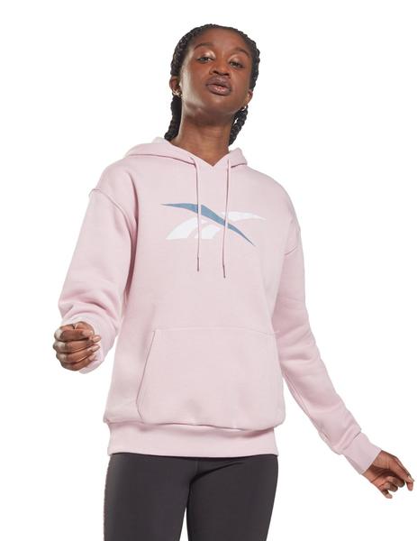 SUDADERA REEBOK DE CAPUCHA ROSA DE MUJER