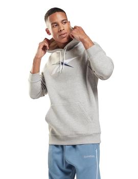 SUDADERA REEBOK DE CAPUCHA  VECTOR GRIS