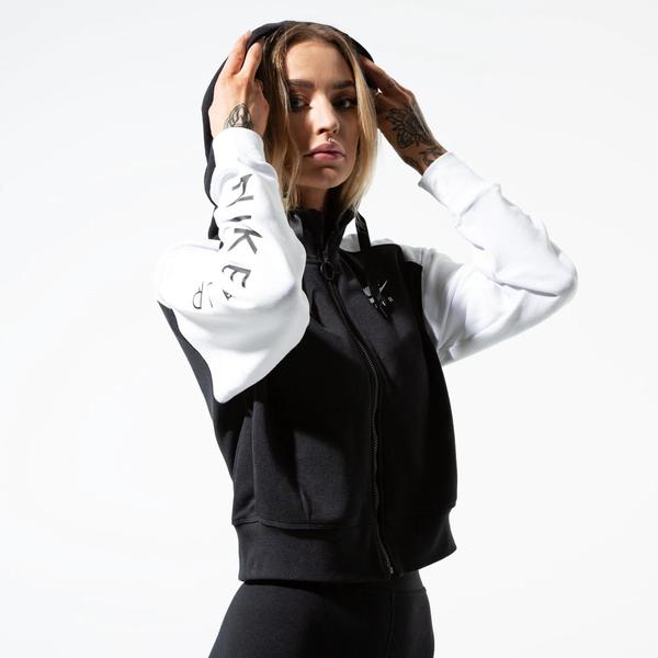 Horizontal virar Árbol genealógico CHAQUETA NIKE CON CAPUCHA MUJER NEGRO/BLANCO