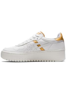 ZAPATILLA ASICS JAPAN S PF, PLATAFORMA BLANCA/ORO