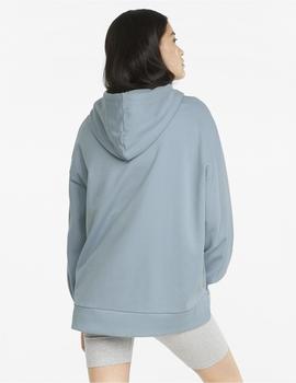 SUDADERA PUMA MUJER, CLASSICS OVERSIZED H, CELESTE